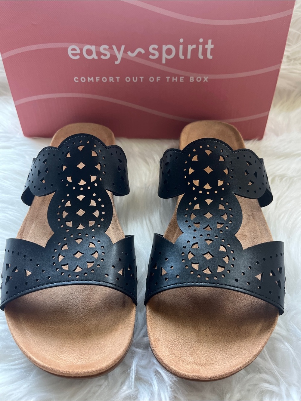 🆕 Easy Spirit Brixton 3 Sandals Black Women’s Size 11